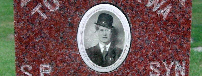 Barney Rostkowski Gravestone Portrait